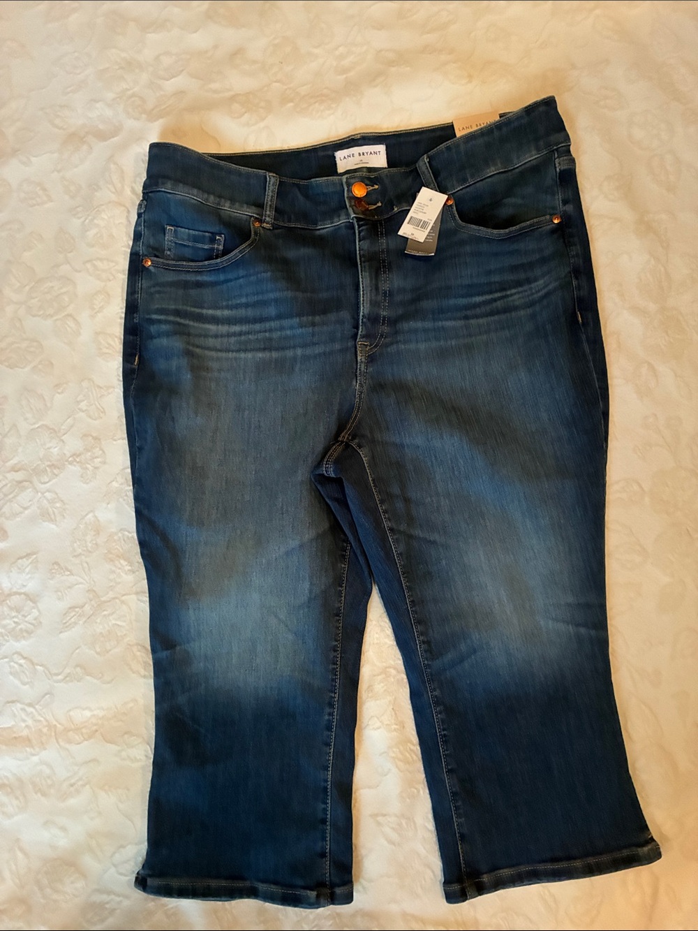 Lane Bryant Indigo Cropped Straight-Leg Jeans
